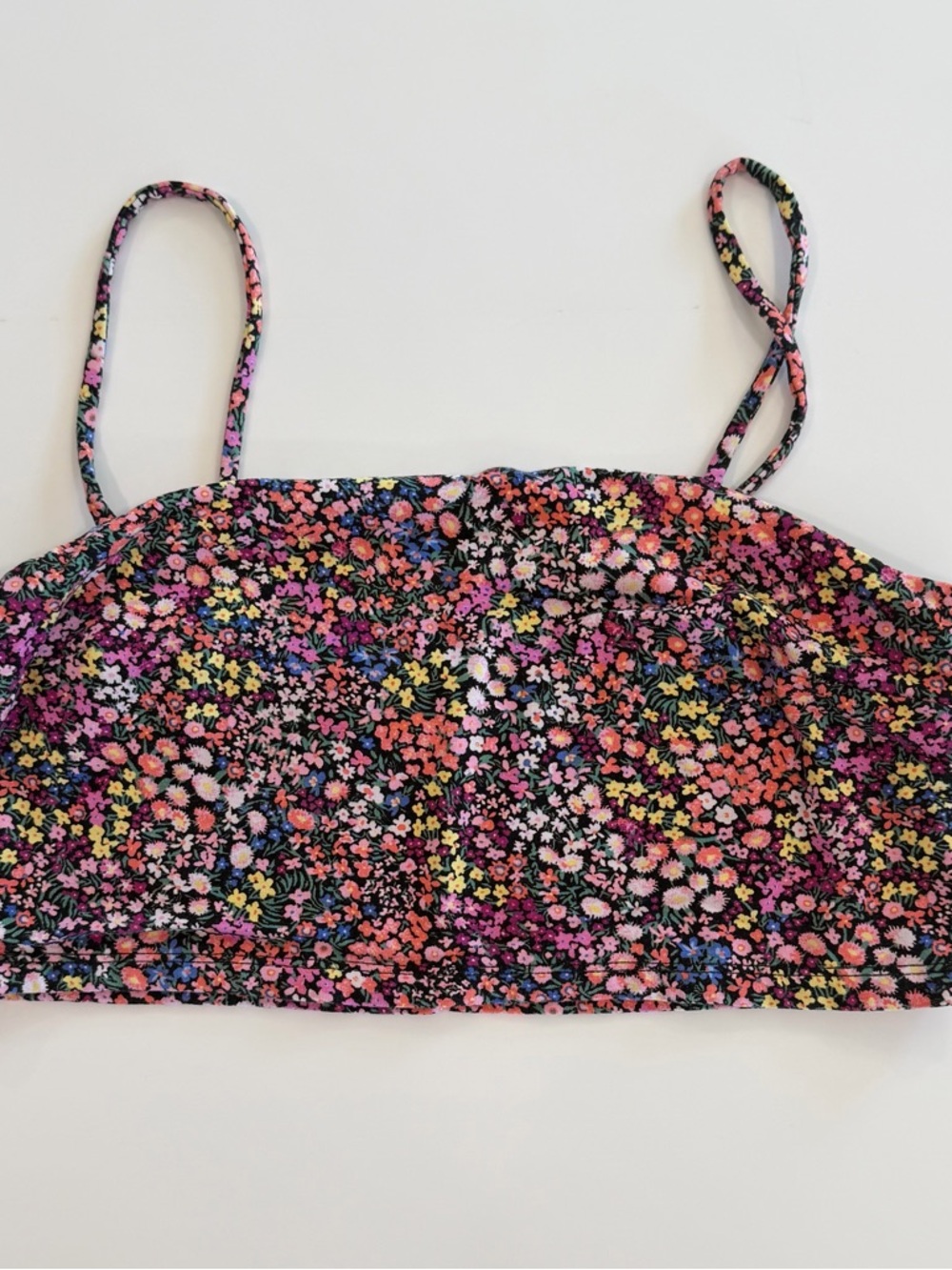 Floral Print Pink Multicolor Cami Crop Top